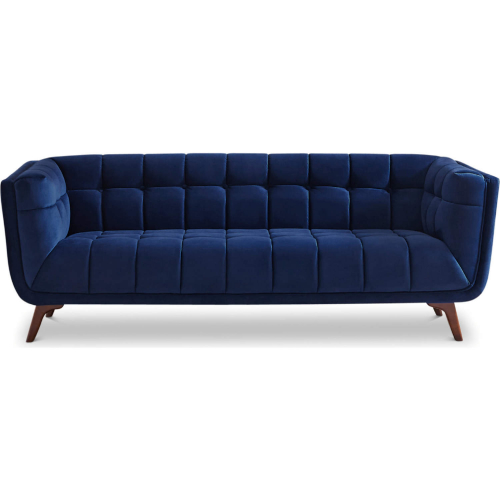 Addison 86" Sofa Large in Dark Blue Boucle Fabric