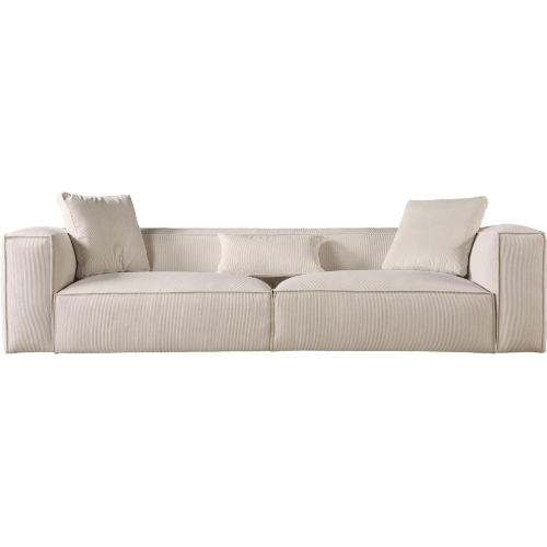 Conner 110" Sofa in Cream Corduroy