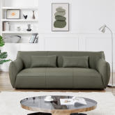 Hughes Sofa in Olive Green Italian Top Grain Leather