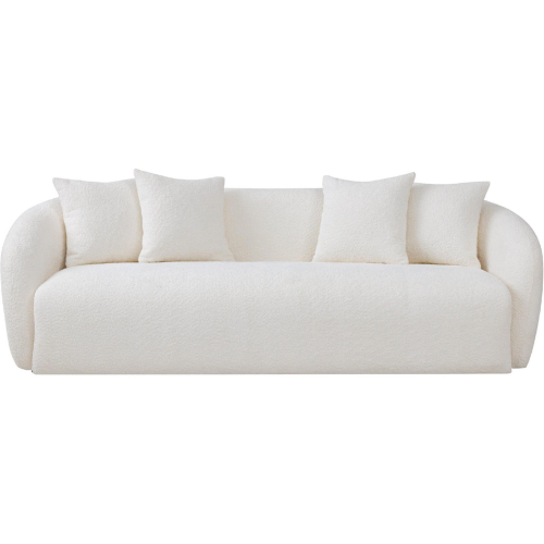 Linden Sofa in Ivory Boucle Fabric