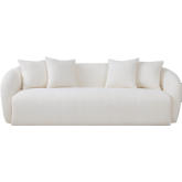 Linden Sofa in Ivory Boucle Fabric