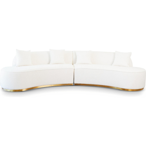 Otero Sofa in Ivory Boucle Fabric