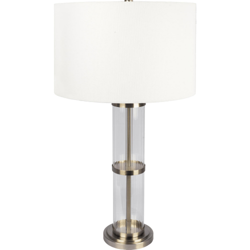 Echo Table Lamp in Clear Glass & Brushed Nickel