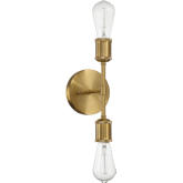 Reverie 2 Light Wall Sconce in Gold Metal