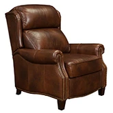 Meade Manual Recliner in Worthington Cognac Leather