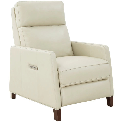 James Zero Gravity Power Recliner w/ Power Head Rest & Lumbar in Parchment Leather