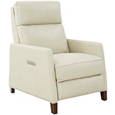 James Zero Gravity Power Recliner w/ Power Head Rest & Lumbar in Parchment Leather