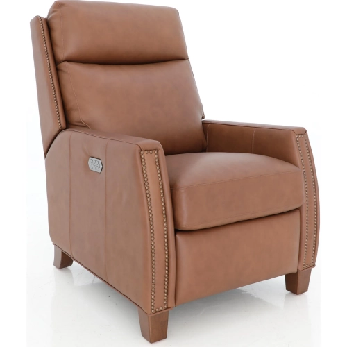 Anaheim Power Recliner w/ Power Head Rest & Lumbar in Saddle Brown Top Grain Leather