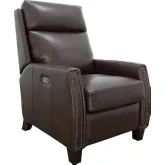 Anaheim Power Recliner with Power Head Rest & Lumbar in Creede Fudge Leather