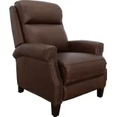 Byron Power Recliner with Power Head Rest & Lumbar in Clifton Chocolate Top Grain Leather