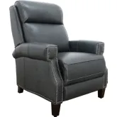 Byron Power Recliner with Power Head Rest & Lumbar in Clifton Gray Top Grain Leather