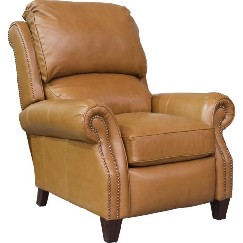 Churchill Manual Recliner in Top Grain Shoreham Ponytail Leather w/ Nailhead Trim