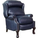 Danbury Vintage Reserve Manual Recliner in Shoreham Blue Top Grain Leather