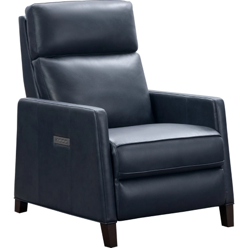 James Zero Gravity Power Recliner w/ Power Head Rest & Lumbar in Navy Blue Leather