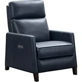 James Zero Gravity Power Recliner w/ Power Head Rest & Lumbar in Navy Blue Leather