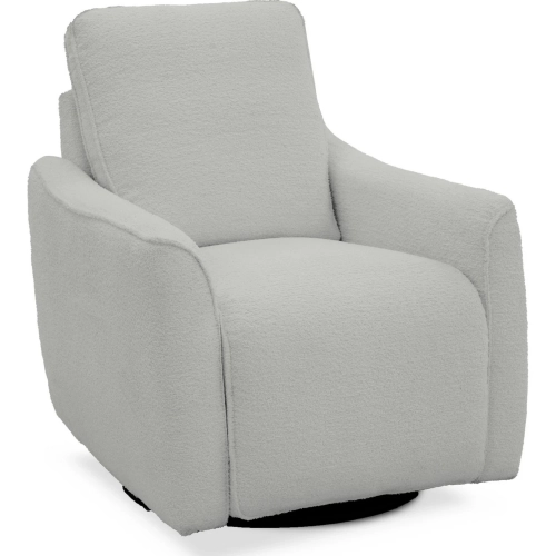 Maci Power Swivel Glider Recliner in Skylander Dove Gray Fabric