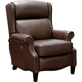 Philadelphia Power Recliner in Ashford Walnut Brown Leather