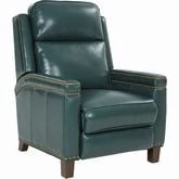 Smithfield Big & Tall Manual Recliner in Highland Emerald Green Top Grain Leather