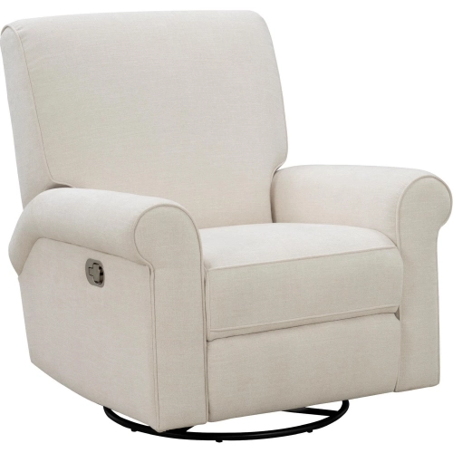 Tegan Manual Swivel Glider Recliner Tweed Linen Fabric