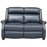 Warrendale Power Reclining Loveseat in Shoreham Blue Leather