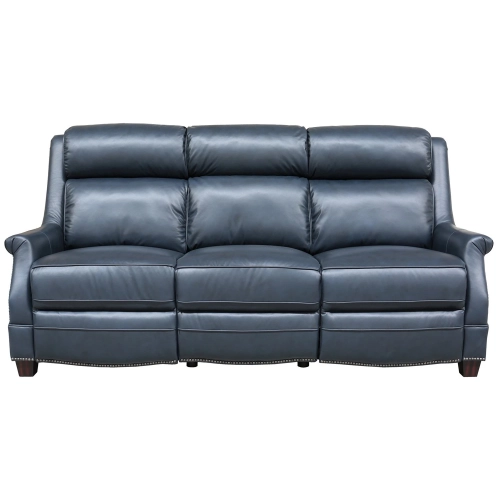 Warrendale Power Reclining Sofa in Shoreham Blue Leather