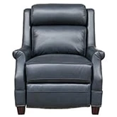 Warrendale Power Recliner w/ Power Head Rest in Shoreham Blue Leather