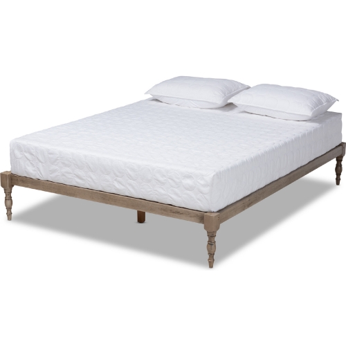 Iseline Full Platform Bed in Antique Gray Wood