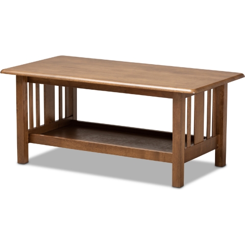 Rylie Coffee Table in Walnut Brown Finish Wood