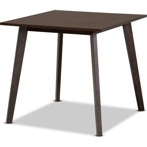 Britte 31" Square Dining Table in Dark Oak Brown Finish