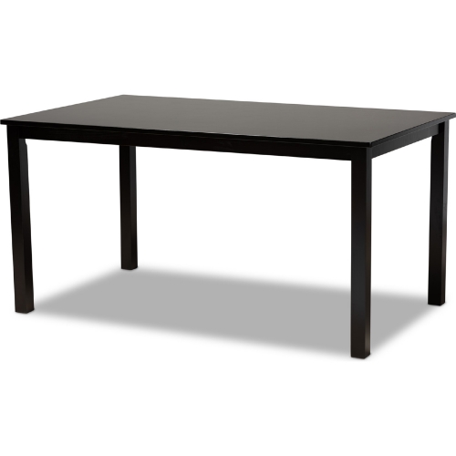 Eveline 59" Dining Table in Espresso Brown Wood