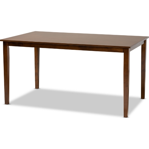 Eveline 59" Dining Table in Walnut Brown Wood