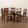 Norah 7 Piece Dining Set in Gray Fabric & Walnut Finish Wood