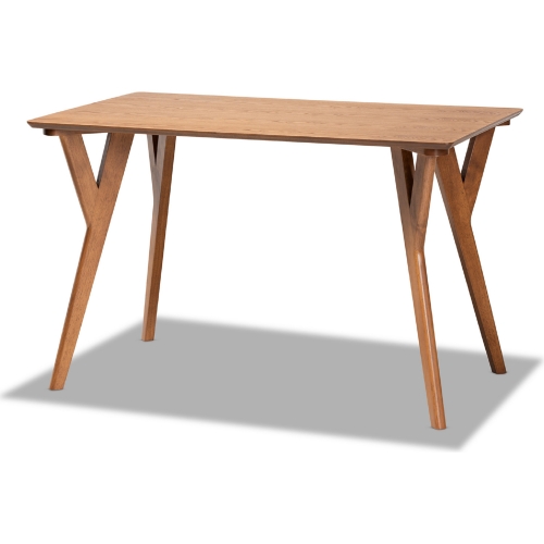 Sahar 47" Dining Table in Walnut Brown Finish Wood