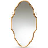 Dennis Wall Mirror in Antique Gold