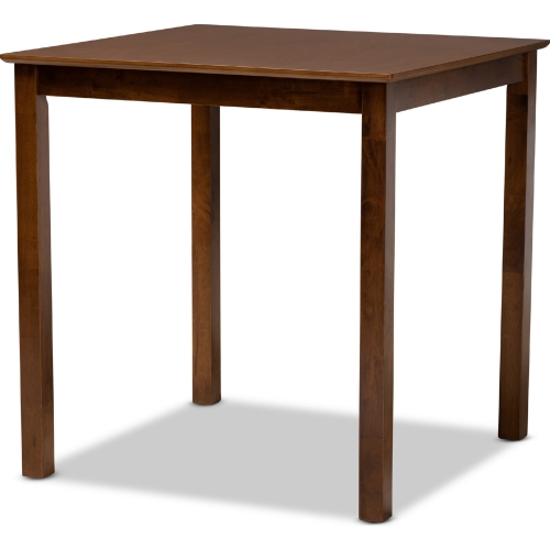 Lenoir 35" Counter Dining Table in Walnut Brown Wood