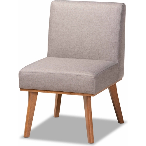 Odessa Dining Chair in Gray Fabric & Walnut Finish