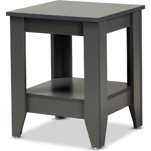 Audra End Table in Gray Wood