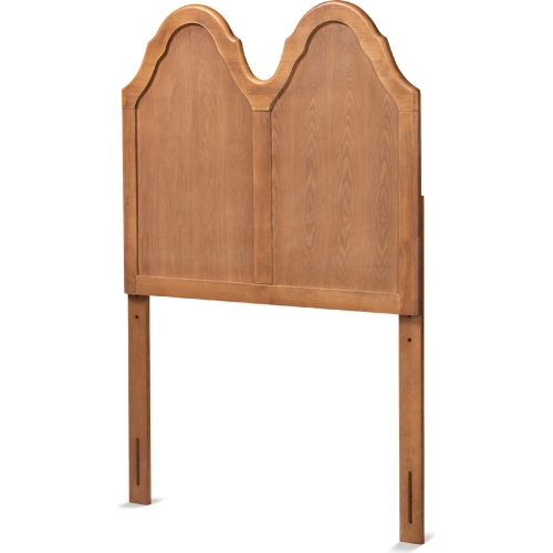 Tobin Twin Arched Headboard in Ash Walnut Finish Wood