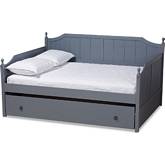 Millie Full Daybed w/ Twin Trundle in Cottage Gray Wood