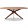 Monte 71" Oval Dining Table in Walnut Brown Finish Wood