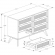 Barrett 6 Drawer Dresser in Walnut Brown Finish & Poly Rattan