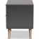 Kelson 2 Drawer Nightstand in Dark Gray Wood & Gold