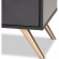 Kelson 2 Drawer Nightstand in Dark Gray Wood & Gold