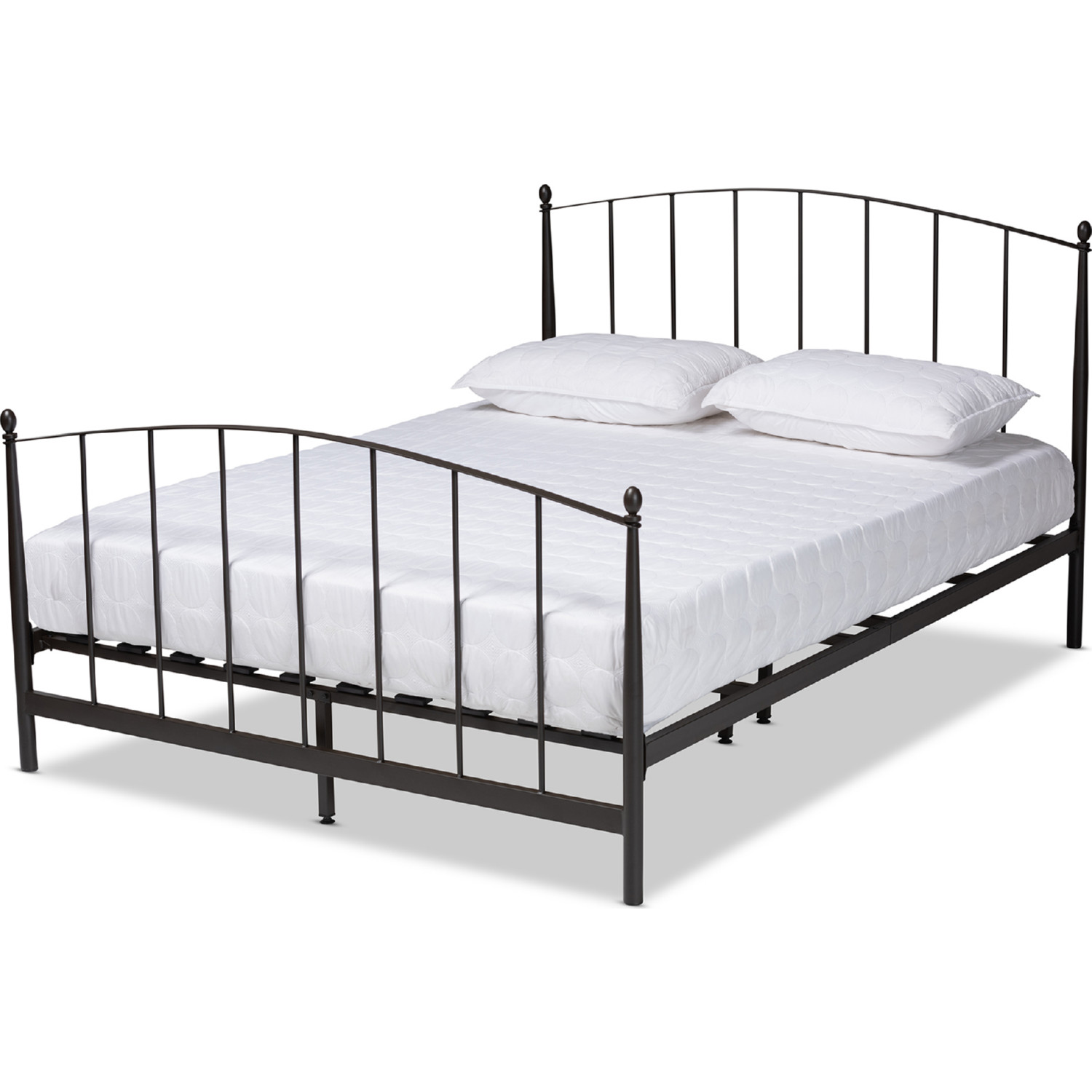 Lana Queen Platform Bed in Black Bronze Metal by Baxton Studio