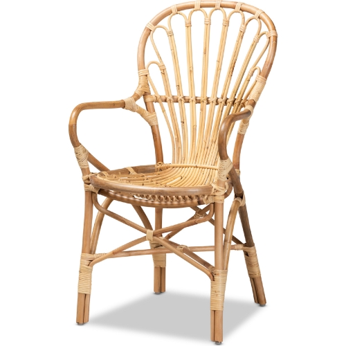 Sheraton Dining Chair in Natural Finish Rattan