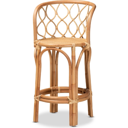 Diana Counter Stool in Natural Finish Rattan