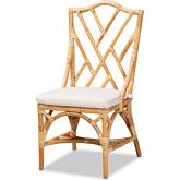 Sonia Dining Chair in Natural Finish Rattan