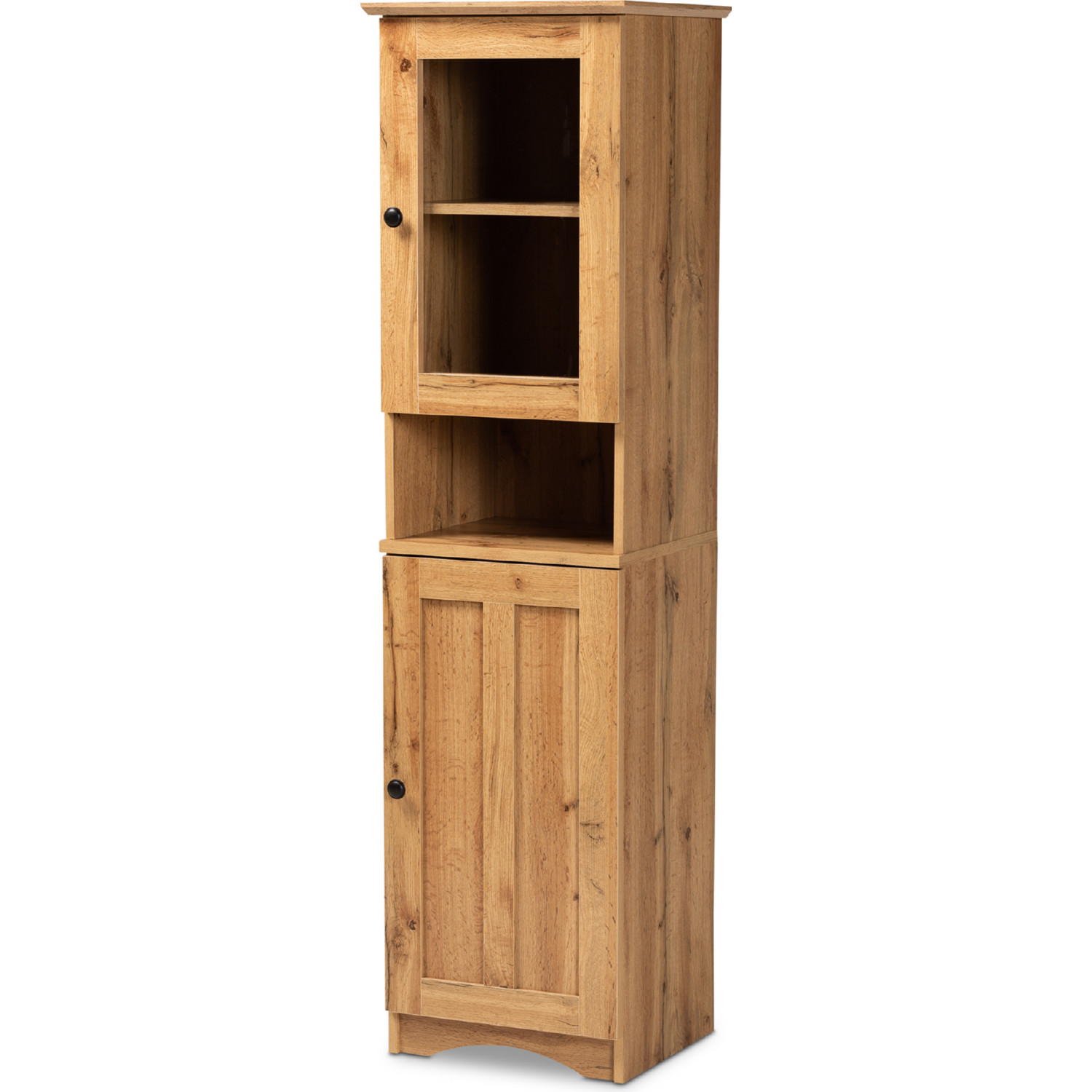 Baxton DR 883400 Wotan Oak Lauren 2 Door Buffet Cabinet in Oak