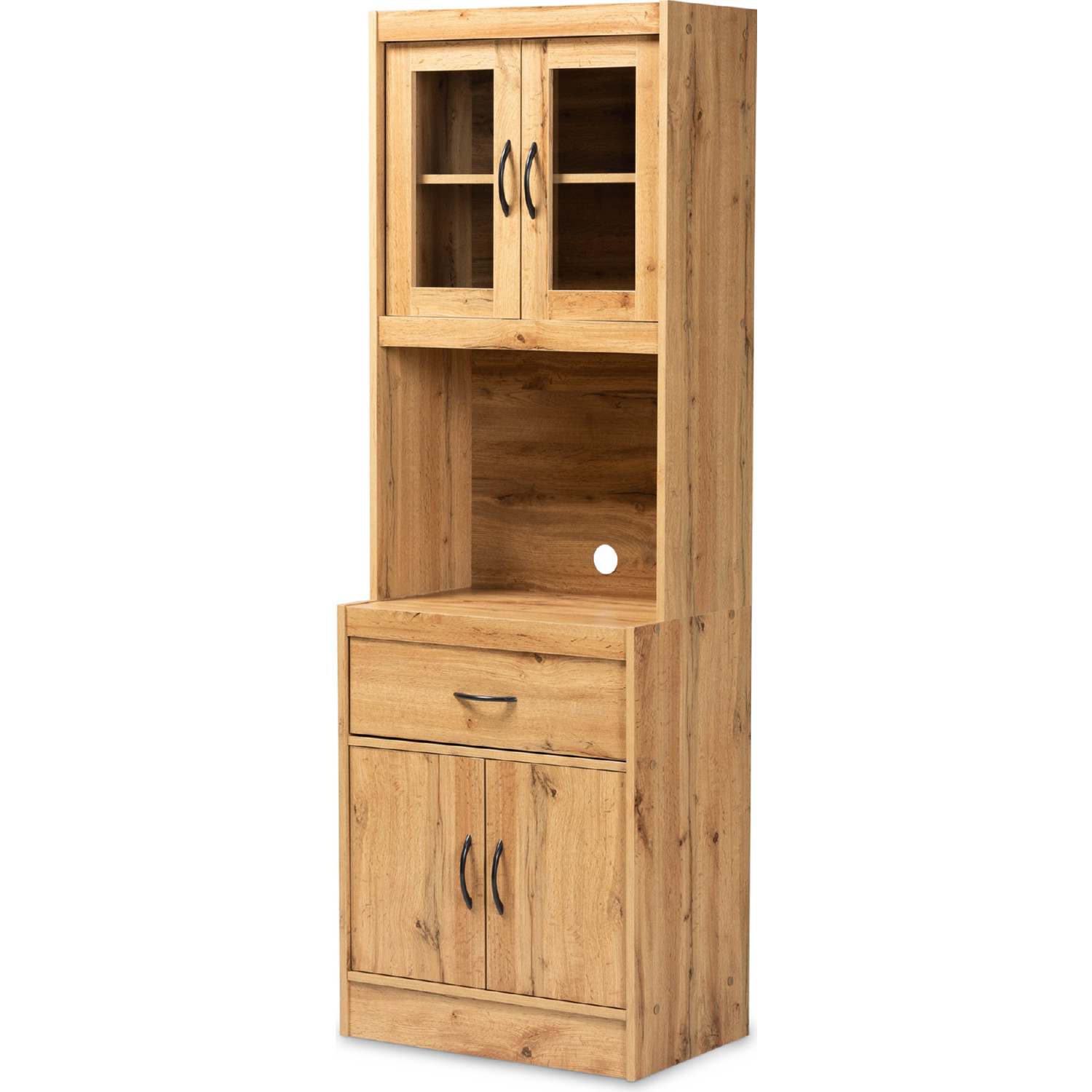 Baxton WS883200 Wotan Oak Laurana Kitchen Cabinet Hutch in