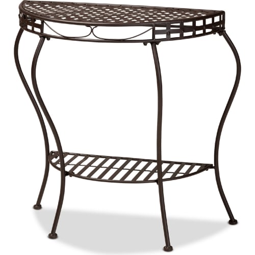 Laraine Outdoor Console Table in Brown Metal